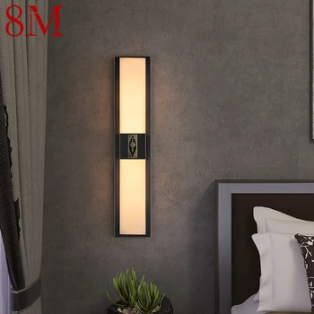 8-метровый латунный настенный светильник LED, современные роскошные мраморные бра, внутренний декор для дома, спальни, гостиной, коридора
