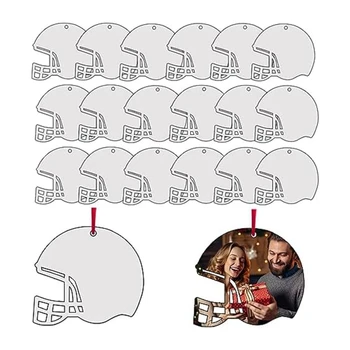 Персонализированные заготовки из МДФ из 20 частей, пустые украшения для шлемов, пустые украшения для сублимации, как показано для рождественского украшения