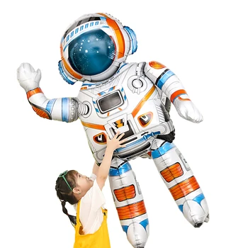 3D Воздушные шары из фольги с астронавтами, большие воздушные шары космонавтов для тематической вечеринки в Открытом космосе, украшения для вечеринки с Днем рождения для детей и мальчиков