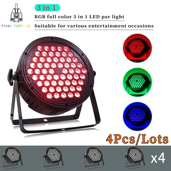 4 шт./лот 60x3 Вт RGB 3 в 1 LED Pap Light DMX512 Control Профессиональное DJ-Диско оборудование Для Украшения сцены Освещение