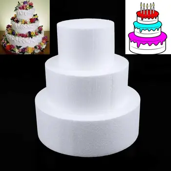 Многоразмерная форма для лепки пенопластового торта своими руками, белая кухонная форма для выпечки, круглые инструменты для практики сахарного ремесла, форма для торта на день рождения