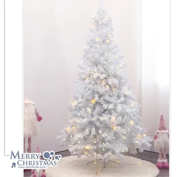 Рождественская елка белого цвета, рождественское украшение для дома, имитация рождественских украшений, Роскошная рождественская елка торгового центра