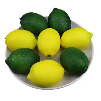 YOUZI, 12 шт., искусственная имитация Лимона, Поддельные Лимоны, искусственные фрукты, реквизит для фотосъемки на домашнем кухонном столе, Рождественский декор для вечеринки.