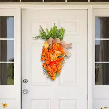 Пасхальный венок Искусственный Морковный венок для декора окон Внутри и снаружи стены