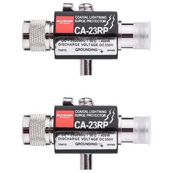 2X Молниеотвод CA-23RP Протектор от N мужчин до N женщин Коаксиальный радиотранслятор Защита от молний Антенный сетевой фильтр