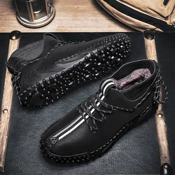 Мужские ботинки Chukka из водонепроницаемой кожи, повседневные оксфордские ботинки на шнуровке, повседневные мужские модельные туфли