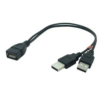 0,2 М USB 2.0 A Женский и двойной USB мужской разъем Y разветвитель Кабель для зарядного устройства