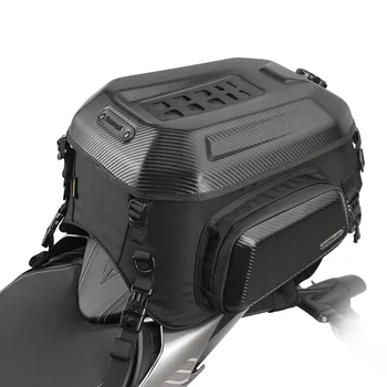Сумка для хвоста мотоцикла Rhinowalk с жестким корпусом для расширяемого седла объемом 23 л-35 л, сумки для сидений для багажа мотоцикла, аксессуары для багажа