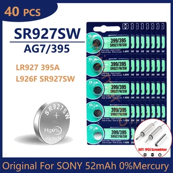 40ШТ Оригинал Для Sony SR927SW AG7 395 LR927 395AL926F SR927SW Литиевые Батарейки Кнопка для Часов Игрушки Управление Калькулятор Игрушка