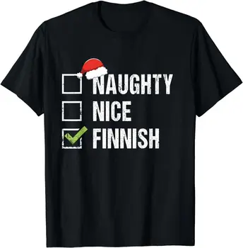 Озорная красивая финская рубашка, шляпа Санта, Финляндия, рождественский подарок, футболка