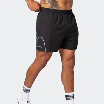 Летние быстросохнущие мужские спортивные шорты для бега, короткие штаны для фитнеса, пляжа, спортивная одежда, шорты для тренировок в тренажерном зале, компрессионные шорты 1