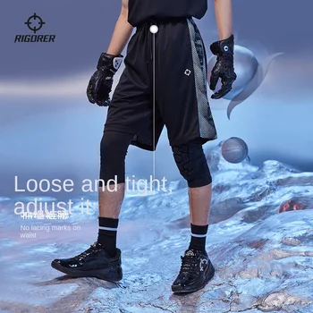 RIGORER's Мужские баскетбольные спортивные шорты из полиэстера, трикотажные мужские баскетбольные шорты для бега, фитнеса, Дышащие Быстросохнущие шорты, брюки 1