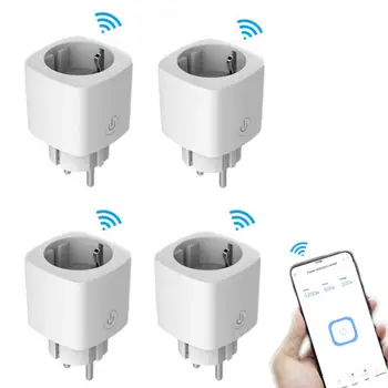 Умная розетка EU WiFi с функцией контроля питания Tuya / APP Remote Control Smart Socket Работает с Alexa Home 1