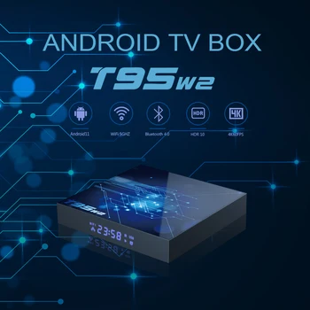 Woopker T95 W2 Smart TV Box Android 11 Amlogic S905W2 4 ГБ 64 ГБ 32 ГБ Поддержка 4K 2,4 G 5G Двойной Wifi BT4.0 2G 16G Быстрая телеприставка 1