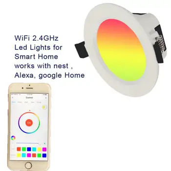 Новый умный светодиодный светильник, сетчатая версия, управляемая голосом, умный пульт дистанционного управления, регулировка цветовой температуры 2