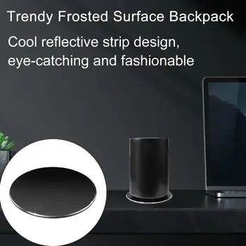 Устойчивый нескользящий рюкзак, портативный противоскользящий металлический коврик для динамика Era100, дизайн со светоотражающей полосой, черный/ серебристый для улучшения 2