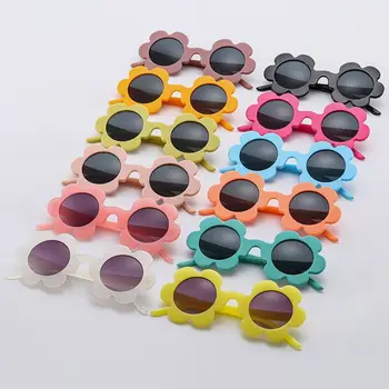 Солнцезащитные очки с круглым подсолнухом Y2K с защитой UV400, солнцезащитные очки с цветочными оттенками для новой дискотеки/фестиваля/вечеринки/музыкального фестиваля 2