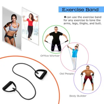 5 Уровней эспандеров для занятий йогой, эластичная лента для фитнес-упражнений, резиновый эспандер для тренировок, тренировочная лента для тренировок 2