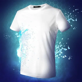 B2807 Креативная гидрофобная Водонепроницаемая мужская футболка с защитой от загрязнений, мягкий быстросохнущий топ с коротким рукавом, дышащая одежда 3