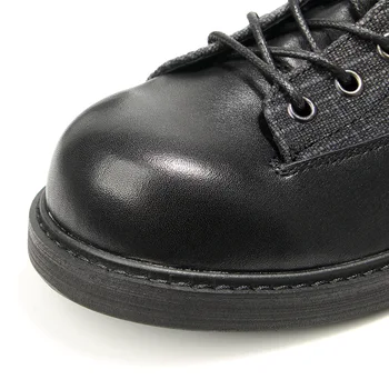 A075 Короткие мужские ботинки Модная мужская обувь 2024 года, мужские разноцветные кроссовки с круглым носком, трендовая повседневная зимняя кожаная мужская обувь в стиле ретро 3