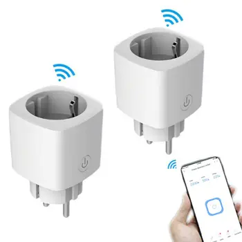 Умная розетка EU WiFi с функцией контроля питания Tuya / APP Remote Control Smart Socket Работает с Alexa Home 3