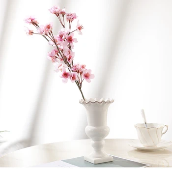40 см Искусственные цветы DIY Поддельный Цветок персика Букет с длинной веткой для украшения домашней свадьбы Цветы для домашнего сада 3