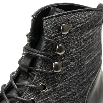 A075 Короткие мужские ботинки Модная мужская обувь 2024 года, мужские разноцветные кроссовки с круглым носком, трендовая повседневная зимняя кожаная мужская обувь в стиле ретро 4