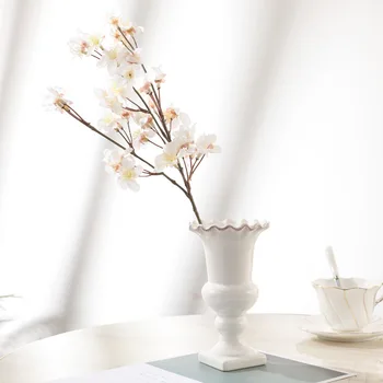 40 см Искусственные цветы DIY Поддельный Цветок персика Букет с длинной веткой для украшения домашней свадьбы Цветы для домашнего сада 4