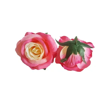 Горячая распродажа, 5 шт, 8-сантиметровая головка розы, Шелковые Искусственные цветы для свадьбы, Рождественские украшения, Декоративный Венок, Искусственные цветы 4