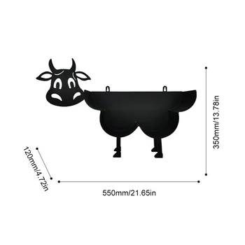 Держатель для бумаги Black Cows Металлический Декоративный держатель для туалетной бумаги Водонепроницаемый Антикоррозийный для домашних туалетных столиков в ванной комнате 5