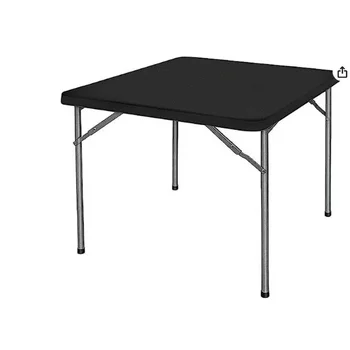 Складной 34-дюймовый стол - Прочный складной стол для улицы и помещения, идеально подходящий для кемпинга и пикника, карточного стола или рукоделия 0