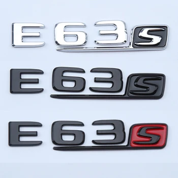 3d ABS Хромированный Черный Логотип E63S Буквы Значок Заднего Багажника Автомобиля Для Mercedes Benz E63S W213 AMG E63S Эмблема Наклейка Аксессуары 0