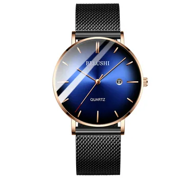 Ультратонкие модные мужские часы Belushi Blue Light, студенческие водонепроницаемые кварцевые часы, мужские часы