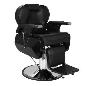 Профессиональное Салонное Парикмахерское кресло 8702A Черного Цвета 0