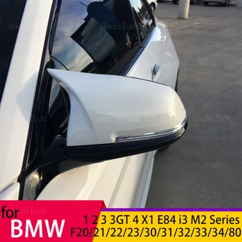 1 пара Белой Боковой Отделки Корпуса M Style Крышка Зеркала заднего Вида Автомобиля BMW 1 2 3 3GT 4 X1 E84 M2 i3 F20 F21 F22 F23 F30 F31 F32 F33 F34 0