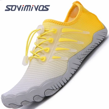 Мужская минималистичная обувь для босиком для бега по тропе, для тренажерного зала, для кросс-тренировок, нескользящие спортивные кроссовки с широким носком, женская пляжная водная обувь
