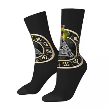 Мужские носки в стиле ретро с пирамидальным глазом Freemason унисекс в стиле харадзюку с принтом Happy Crew В подарок 0