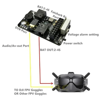 Для DJI FPV Goggles V2 Flight Внешний Аналоговый Модуль Приемника 5.8G RX PORT 3.0 Комплект Для Легких Летных Очков 5V 3A 1