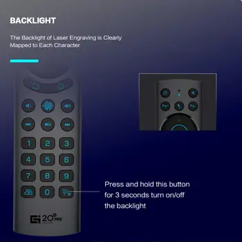 BT С Подсветкой G10S G30S G40S G21 RU MX3L Air Mouse Беспроводное Голосовое Дистанционное ИК-Обучение 2.4 G Управление для Android TV BOX 1